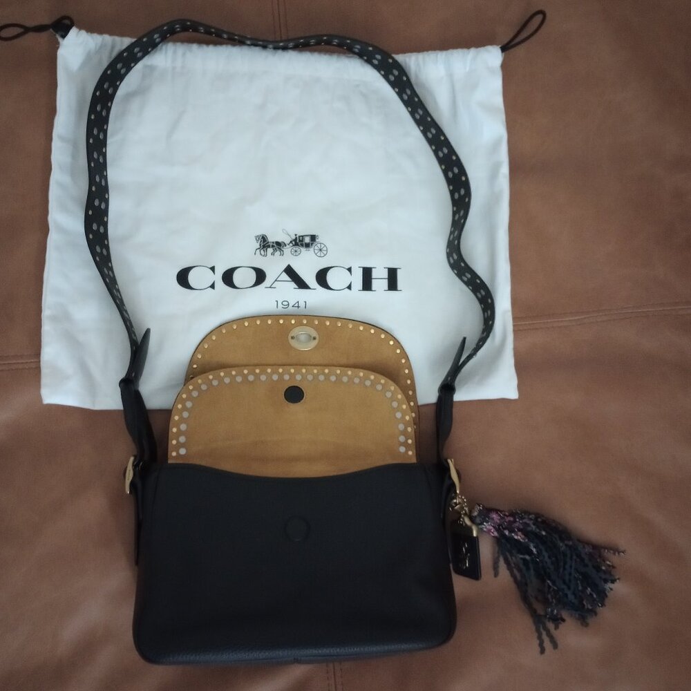 special design: Coach X Tabitha Simmons Crossbody With Rivets ( brass/black)